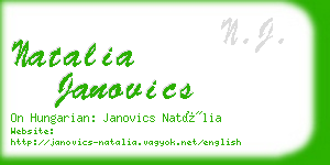 natalia janovics business card